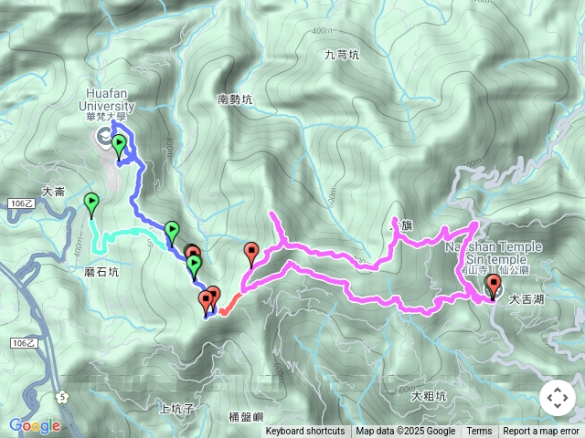 崩山大崙-石碇大崙-南勢坑山-鑽石峰-司公髻尾山-東昇荼行-大粗坑護管所