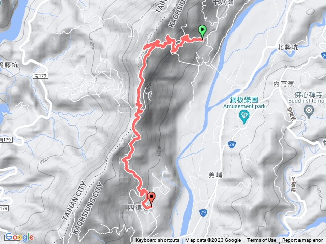 2023/7/2甲仙區關西巷登阿里關山、燈火尖山出四德巷