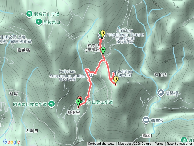 獨立山登山步道(樟腦寮車站-獨立山-奉天岩)預覽圖