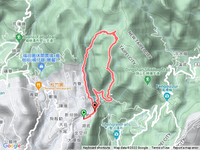 坪頂古圳登峰圳荷蘭古道北五指山草原O形