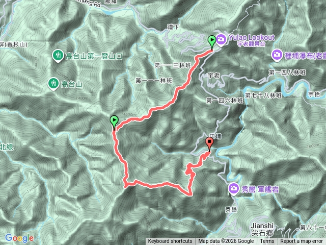魯屯山縱走-16:00下山走林道預覽圖
