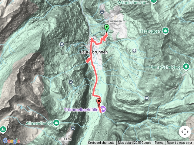 20250527瑞士溫根盧達本納瀑布鎮健行