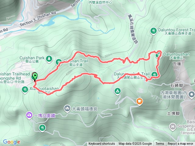 大崙尾山、大崙頭山、碧溪步道、翠山步道預覽圖