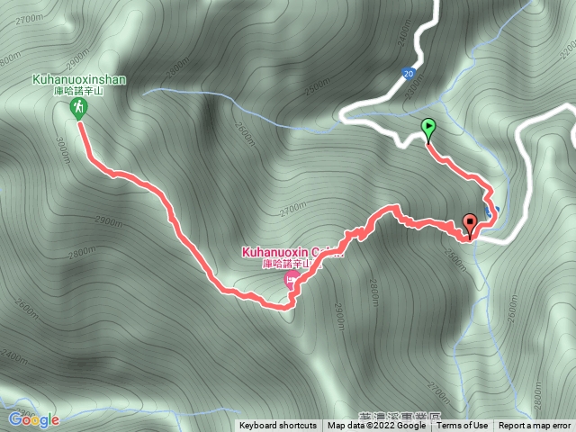 2022-06-24 百岳南橫三星之庫哈諾辛山─進涇橋登山口→庫哈諾辛山屋→3026營地平台→庫哈諾辛山往返