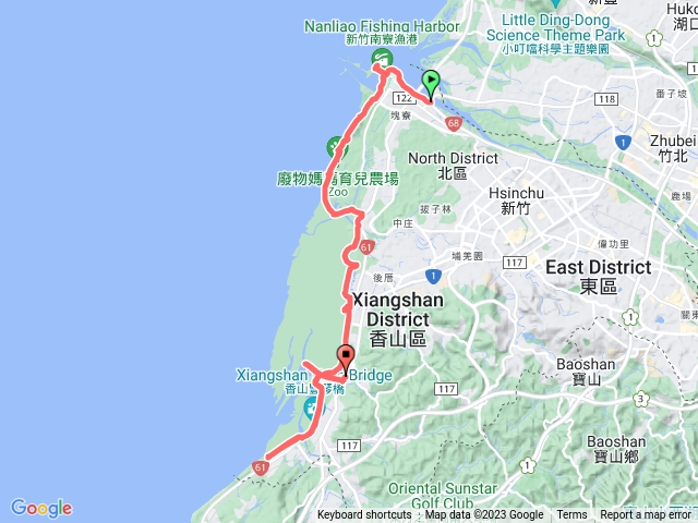 20231229新竹17公里海岸線自行車道騎乘自行車路線gpx預覽圖