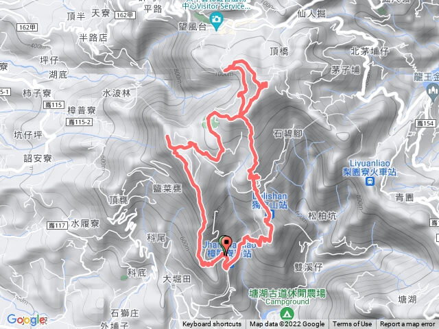 雲嘉五連峰半峰 阿拔泉 觀音石山 紅南坑山 大龍頂西北峰 大龍頂 獨立山