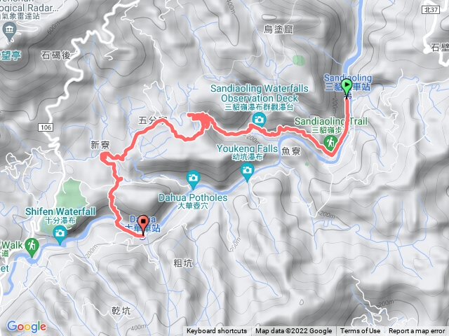 三貂嶺車站-三貂嶺瀑布-大華車站