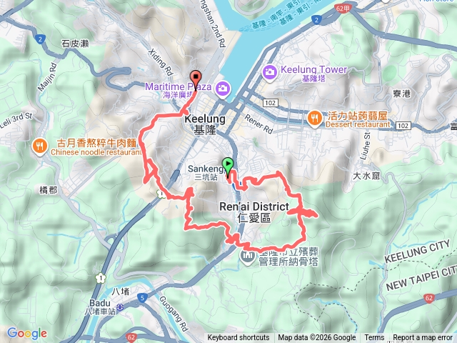 三坑站-紅淡山-獅球嶺-基隆站預覽圖