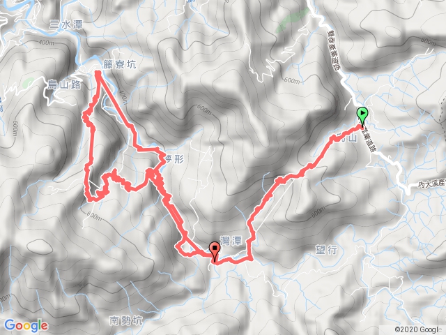 烏山古道西段→烏山路古道→七股古道→灣潭