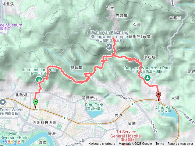 西湖站-剪刀石-金瑞-碧山巖-茗穀屋豆花-鯉魚山-大湖公園