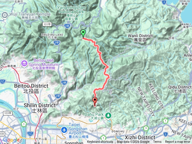 20260326 臺北大縱走第三段後半+第四段前半 - 擎天崗至碧山巖預覽圖