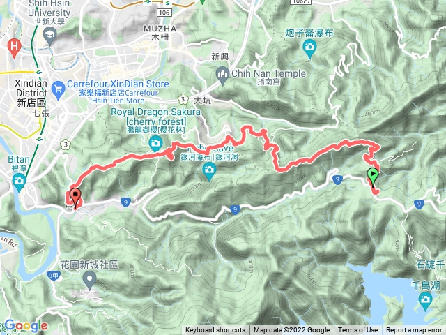 二格山——待老坑——大香山緃走
