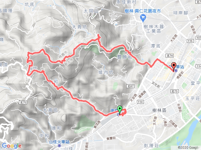 南樹林車站-大棟山-秋壇山-鎮遠山-青龍嶺-大同山-樹林火車站