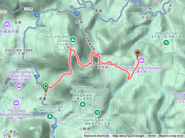 七星山苗圃線/土徑路線-主峰/東峰-夢幻湖步道-冷水坑-擎天崗預覽圖