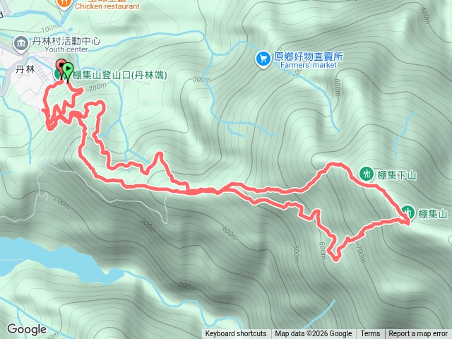棚集山丹林登山口上