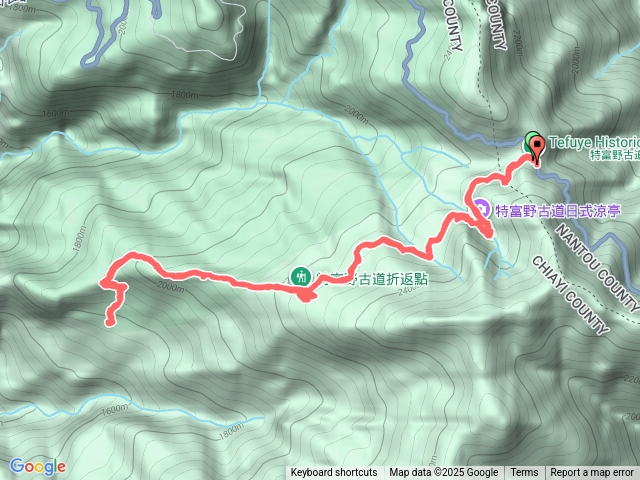 特富野古道全段來回預覽圖