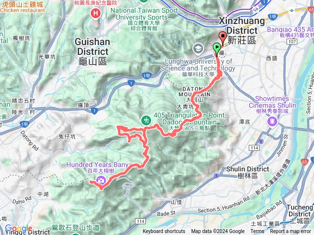迴龍捷運站大棟山百年榕樹來回