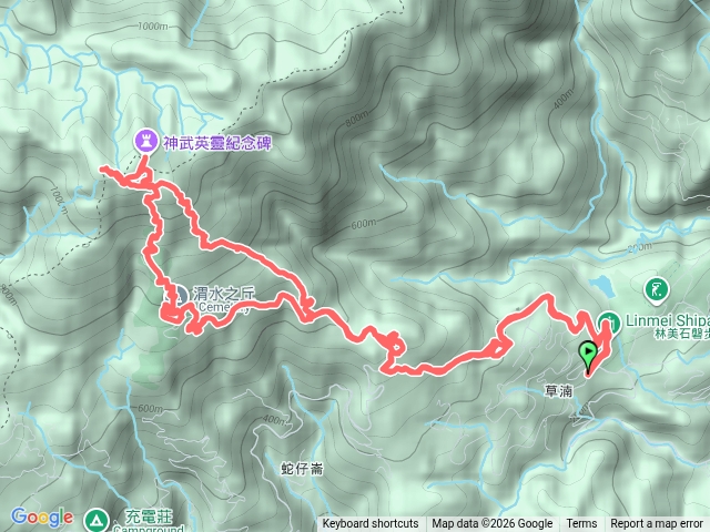 林美石磐步道站來回烘爐地山，順撿草湳山預覽圖