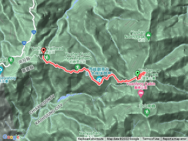 排雲-玉山登山步道上口