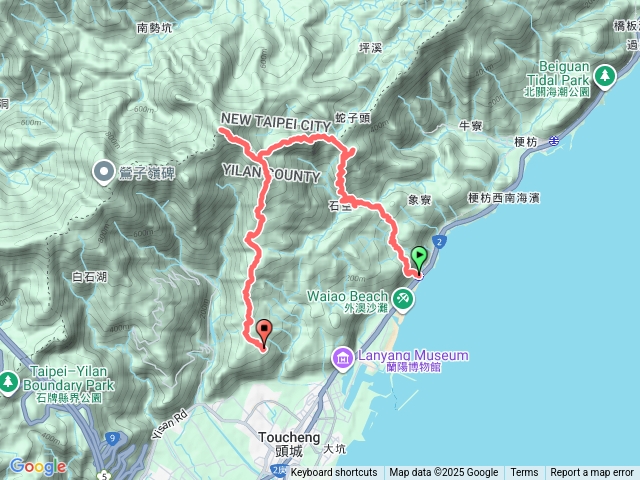 外澳-石空古道-太和山-鶯子嶺-礁水坑山-大修宮-頭城