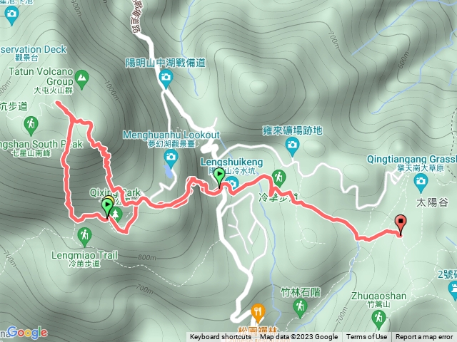 冷水坑七星山主峰東峰擎天崗