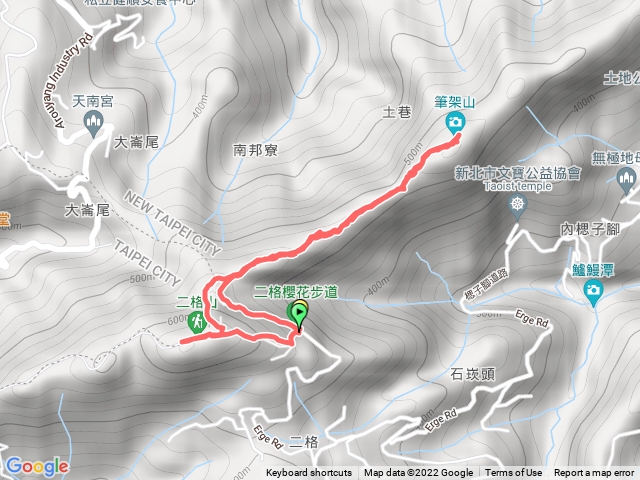 二格山上下筆架山北南峰