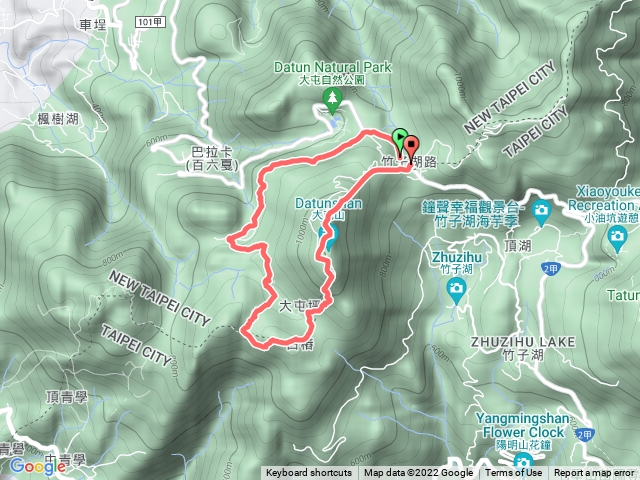 二子坪-大屯山南峰-大屯山主峰-鞍部