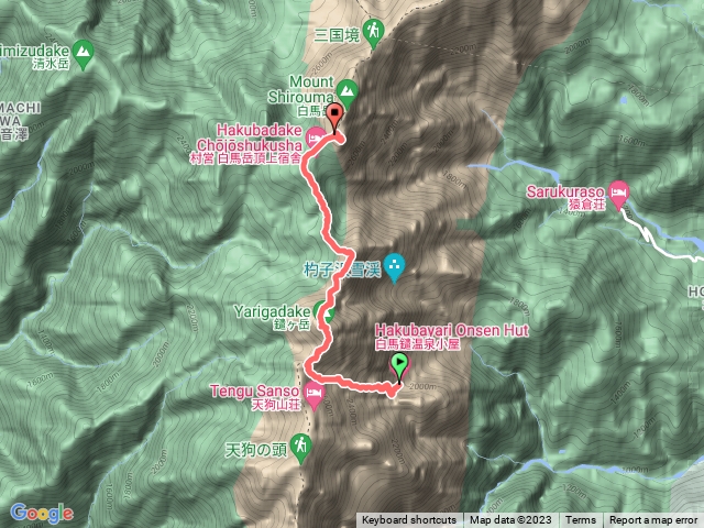 白馬三山｜白馬岳｜鑓ケ岳｜杓子岳｜鑓溫泉小屋｜白馬山莊