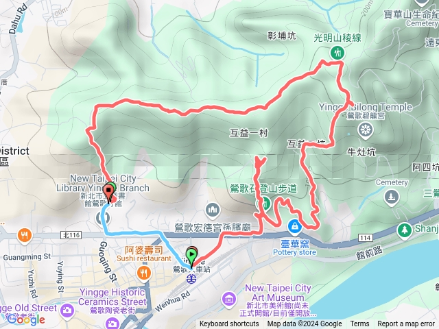 鶯歌長壽步道-忠義山-光明山稜線步道-彰埔坑山-牛灶坑山-孫龍步道-鶯歌石山預覽圖