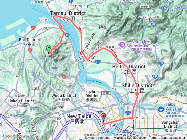 硬漢嶺到八里渡船頭