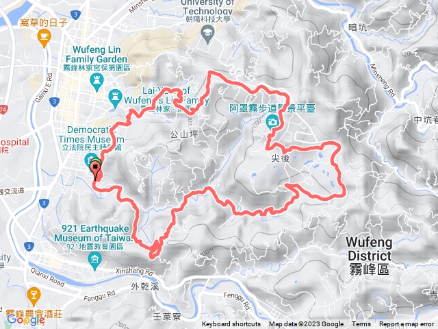 省議會、萊園福德宮、阿罩霧山、阿罩霧觀景平台、阿罩霧櫻花步道O型預覽圖