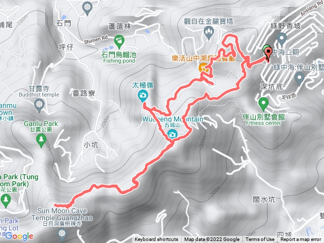 簡單駭客土城小縱走O型(綠野香坡啟登-文筆山-太極嶺-五城山-天上山-將軍嶺-綠野香坡)