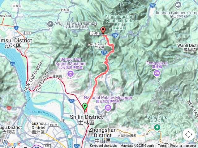 芝山站-天母古道-七星山-小油坑