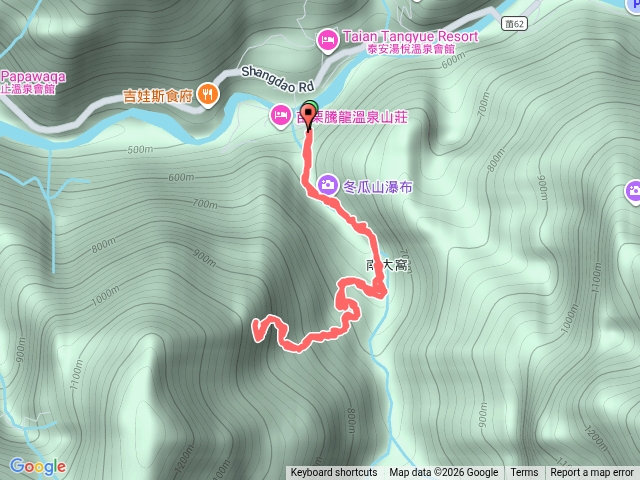 冬瓜山步道危險路段提早返回
