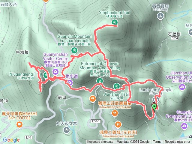 潮音洞登觀音山、牛港稜O型預覽圖