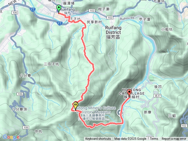 瑞芳-蛇子崙山-三瓜子山-蛇子形古道-猴狪