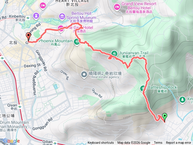 軍艦岩(玉皇宮-軍艦岩-照明寺-大師岩-法船石-北投市場)預覽圖