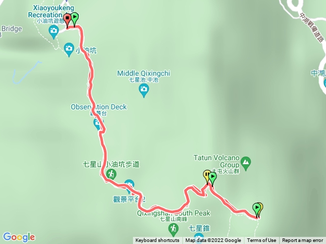 七星主、東峰（小油坑來回）