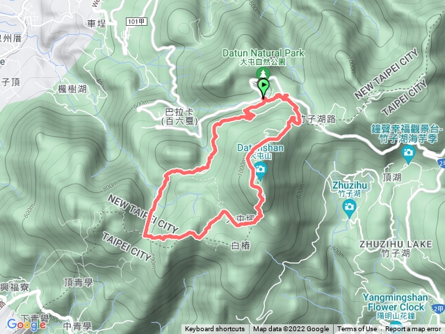臺北大縱走第二段：二子坪-面天坪-大屯山西峰-大屯坪-助航台-連峰步道-二子坪
