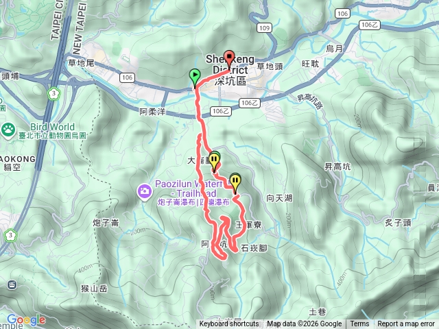 大崎嶺步道阿柔洋產業道來石媽祖步道大O型環繞深坑老街