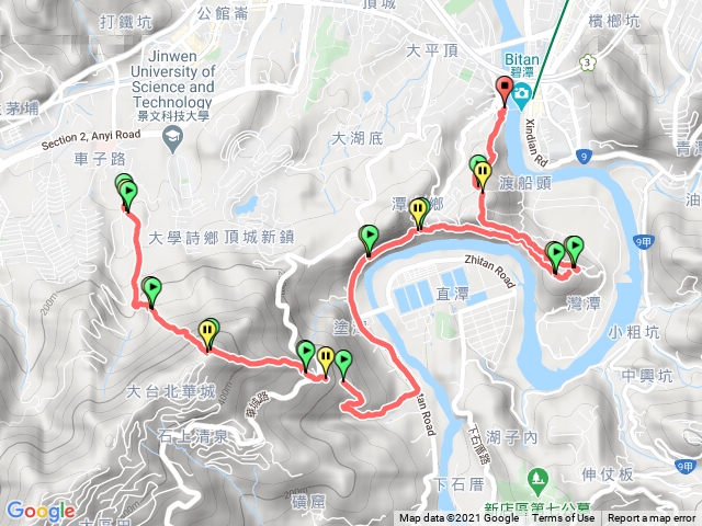 新店三潭：塗潭山－灣潭山－和美山（碧潭山）（車子路－碧潭吊橋）