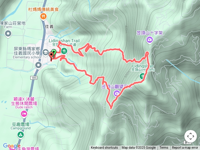 笠頂山前山3號上，後山下
