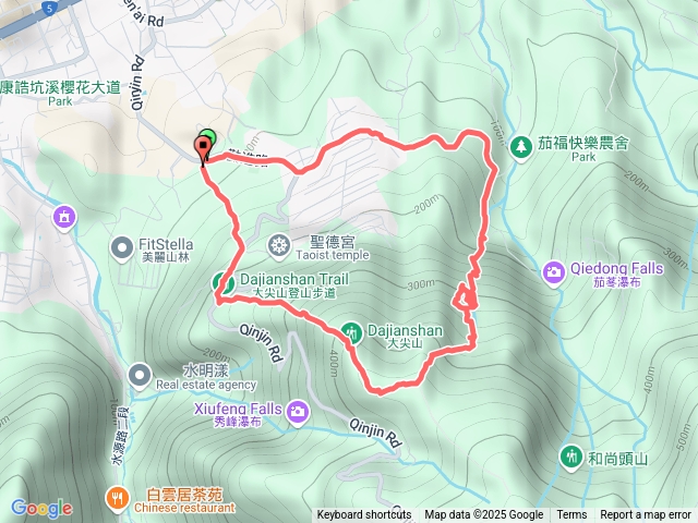汐止大尖山瀑布群大尖山步道O形