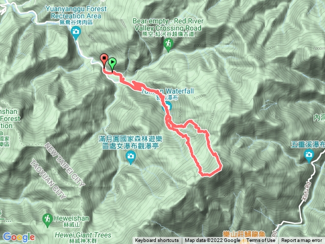 雲森瀑布 卡保山 逐鹿山水路 鐘聲山莊