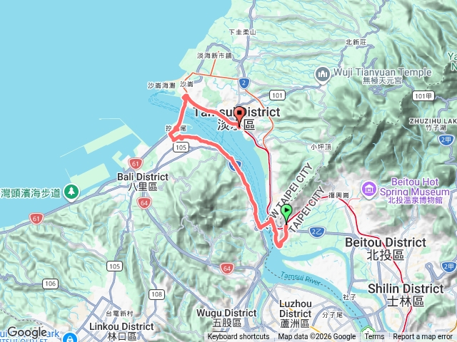 關渡捷運站-淡江大橋-淡水捷運站