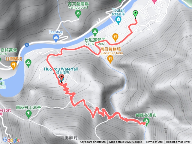 松鶴登山口 蝴蝶谷瀑布