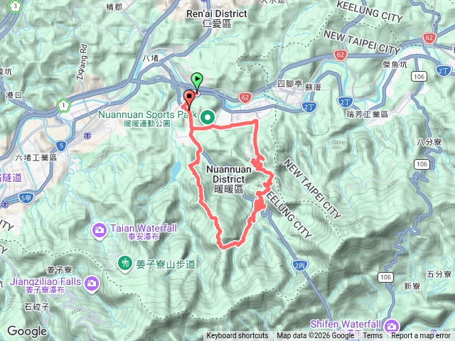 暖暖來福宮觀音湖山東勢坑山東勢大崙滑瀑