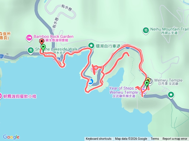 日月潭環湖竹石園至文武廟段