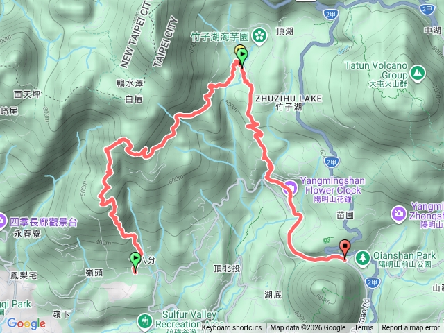 中正山-竹子湖-玉瀧谷-大屯瀑布-小隱潭瀑布預覽圖