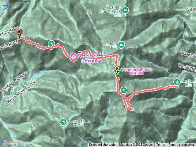 玉山後四峰（沒有南玉山）～路線有誤不要下載